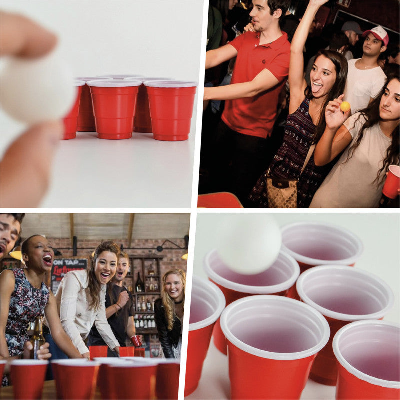 100 Shooters en Plastique Rouges Réutilisables 4cl