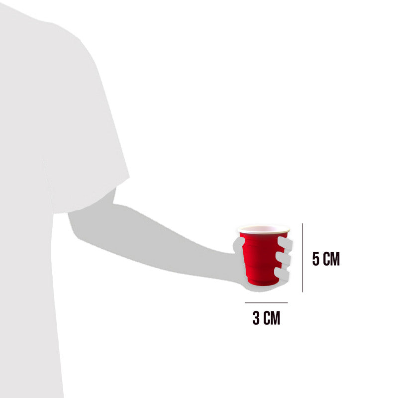 100 Shooters en Plastique Rouges Réutilisables 4cl