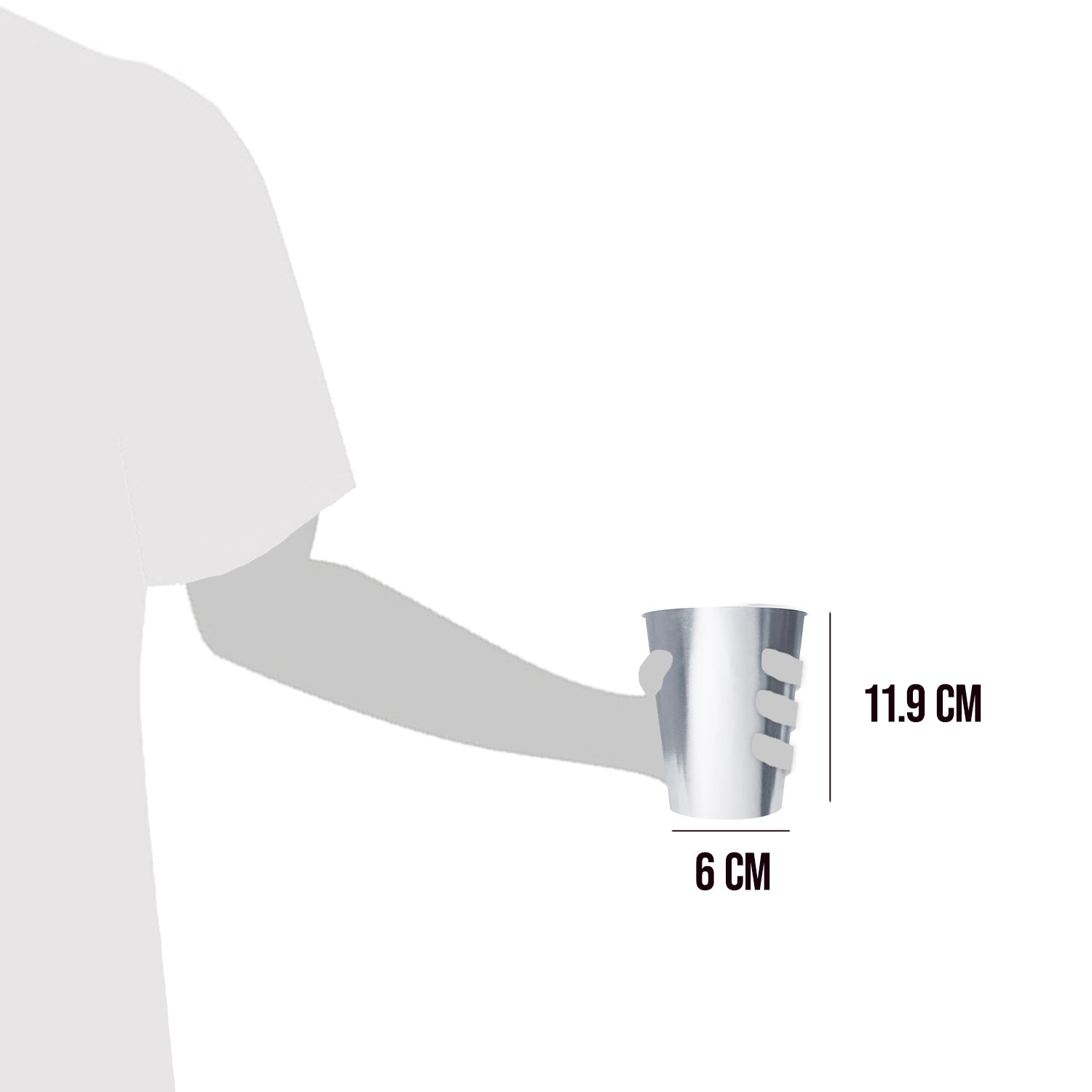 20 Paper Cups Argents 53cl