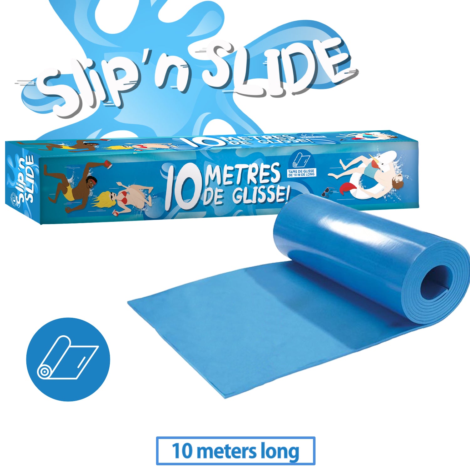 Tapis de Ventriglisse 10 mètres Bleu - Slip'n Slide