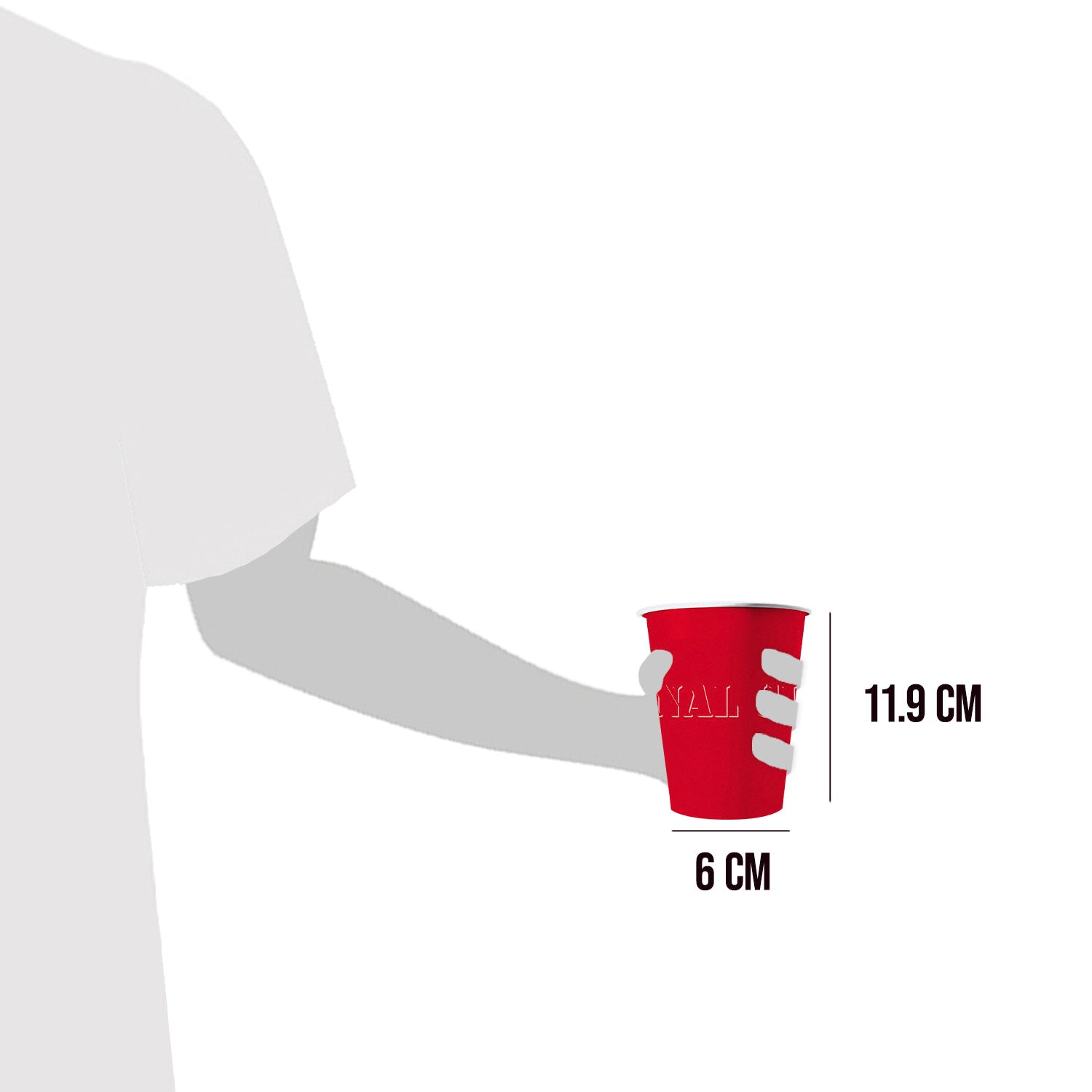 20 Gobelets en Carton Rouges 53cl