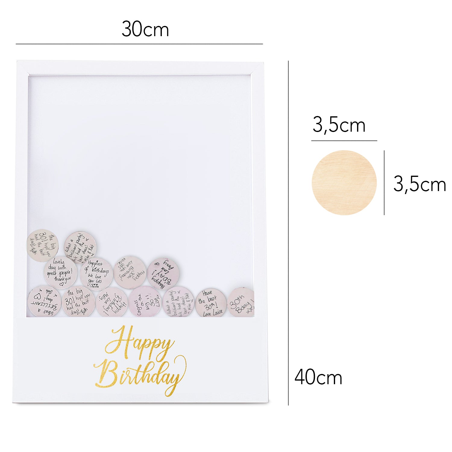 Guest Book Frame - Happy Birthday