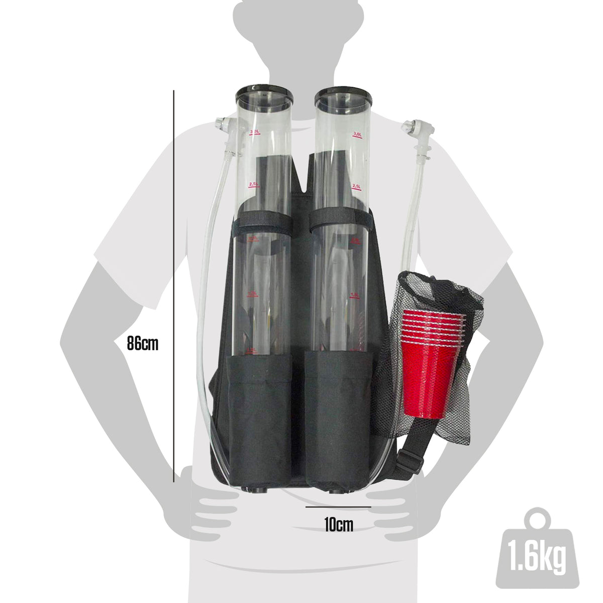 Sac à Dos Bier Avec Robinet Et Pompe 5L - Pour Fûts De Bière Party