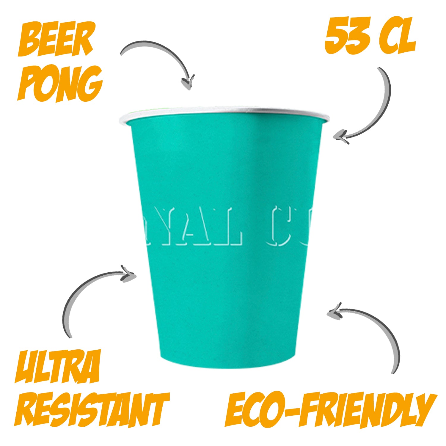 20 Paper Cups Summer 53cl