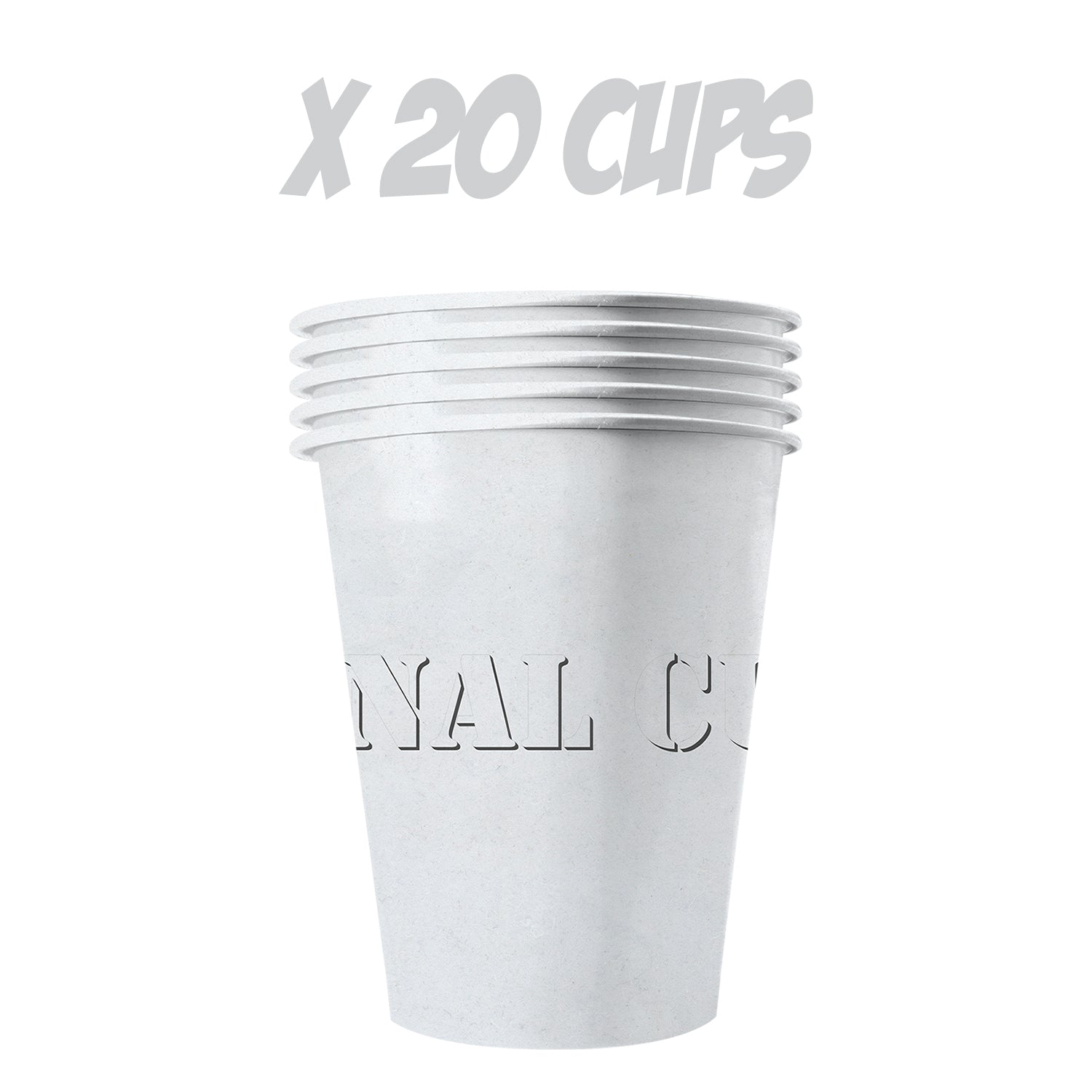20 Paper Cups Blancs 53cl