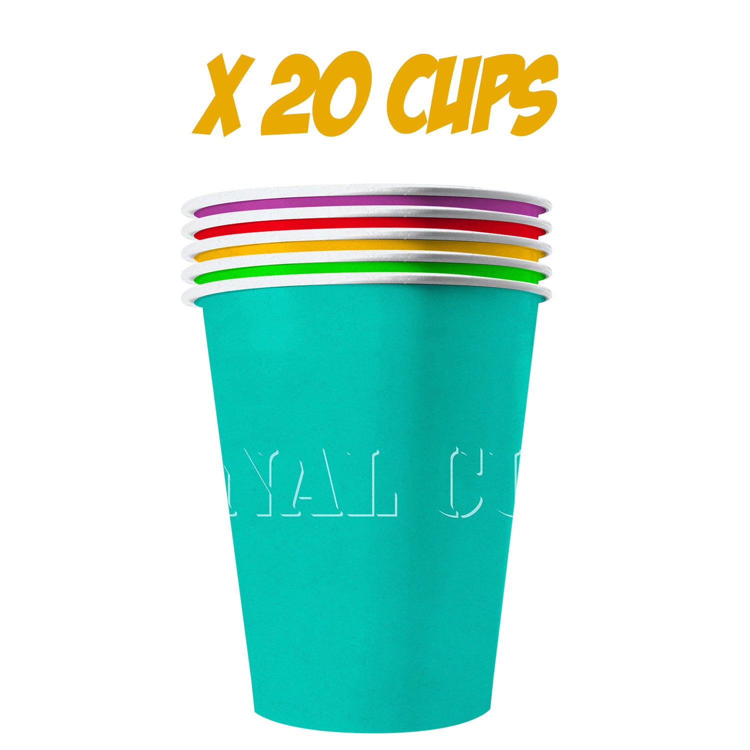 20 Paper Cups Summer 53cl
