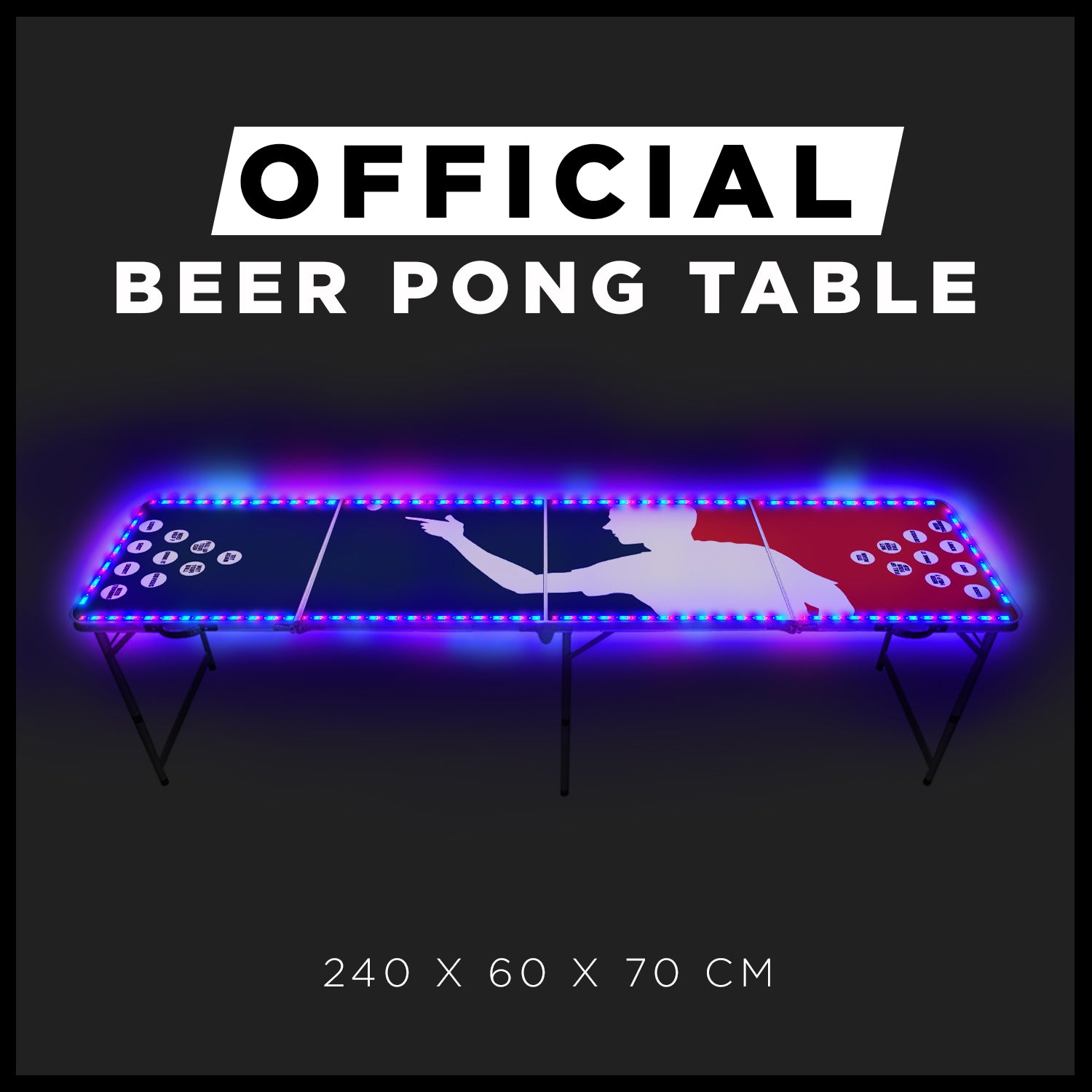 Table Beer Pong Lumineuse Flash