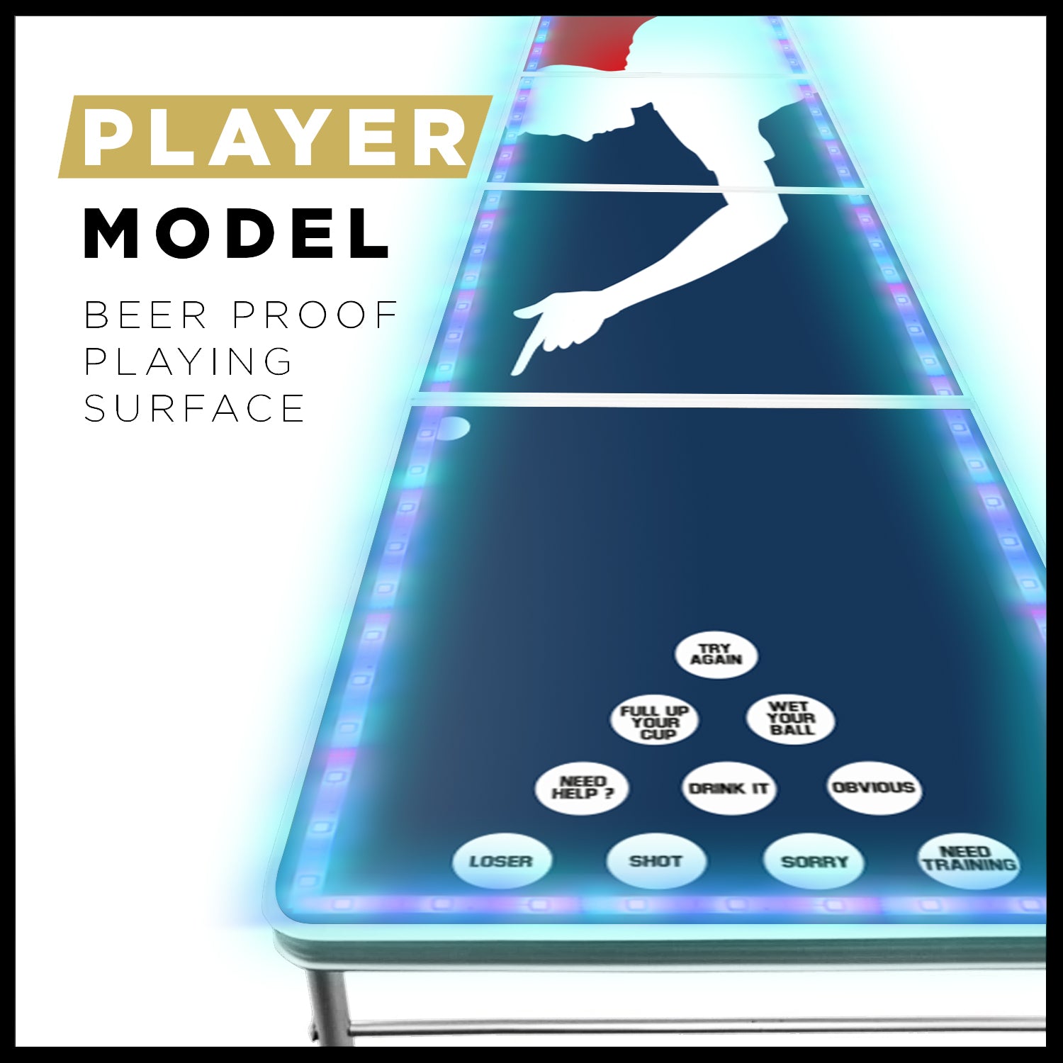 Table Beer Pong Lumineuse Flash