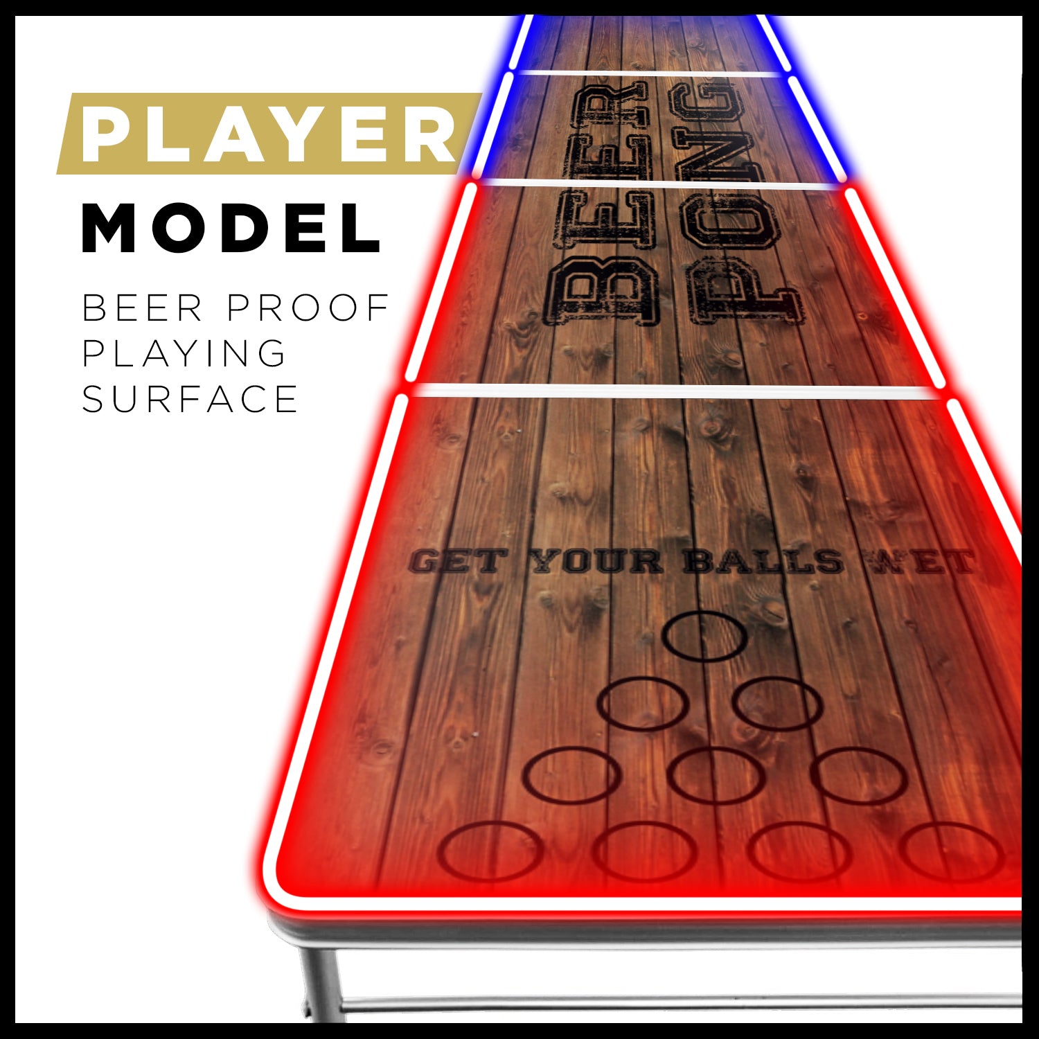 Table Beer Pong Lumineuse Old School