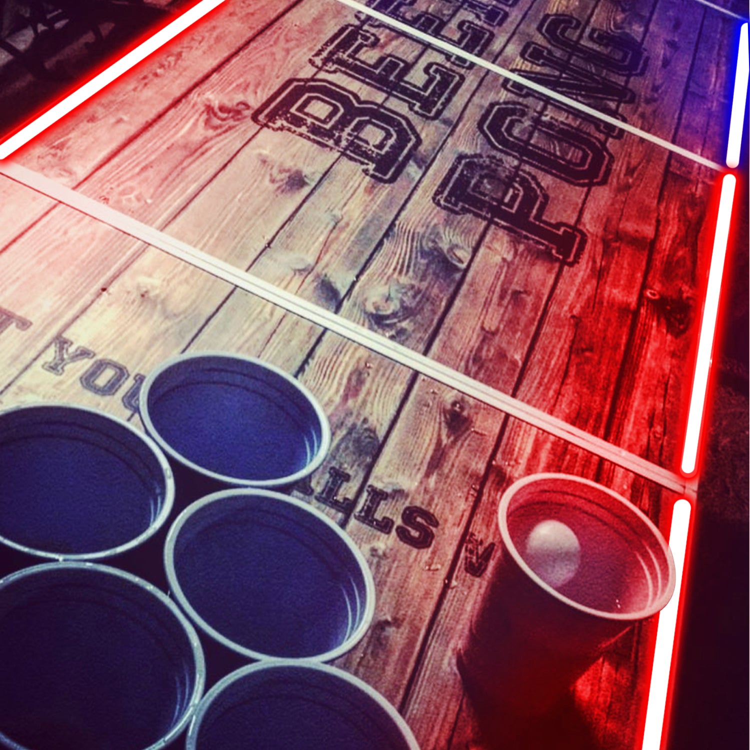 Table Beer Pong Lumineuse Old School
