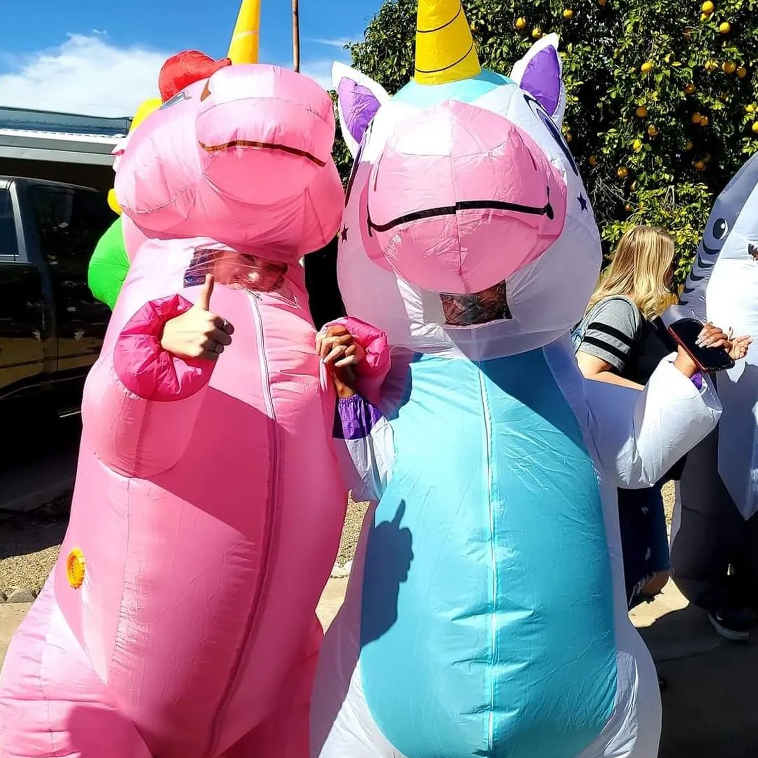 Costume Gonflable Adulte – Licorne Rose