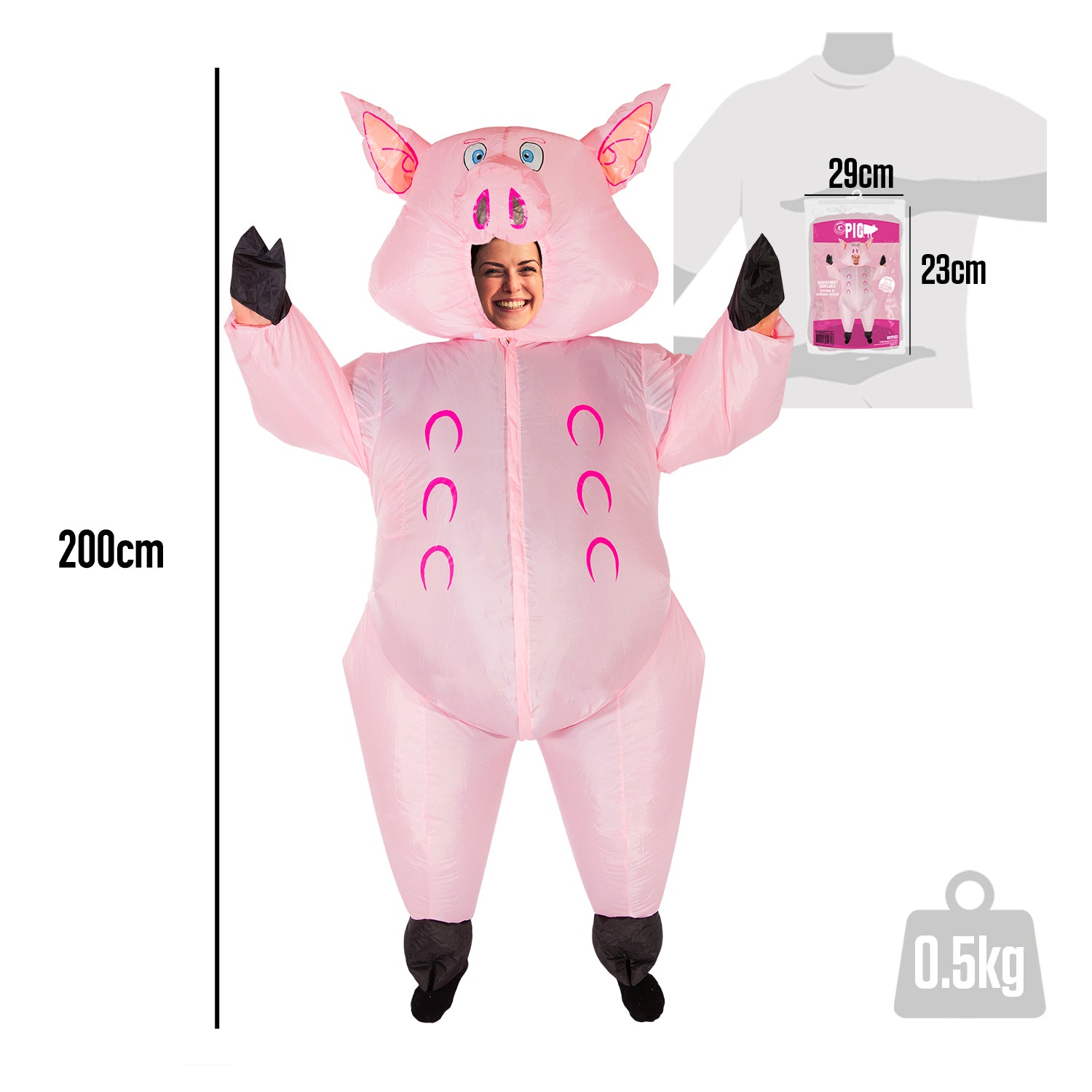 Costume Gonflable Adulte – Cochon