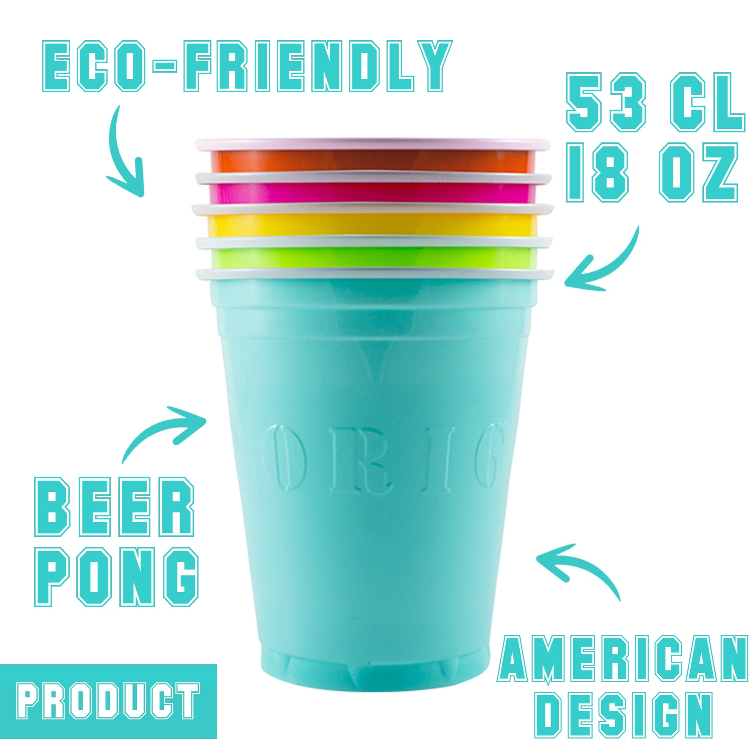 20 Gobelets Summer 53cl