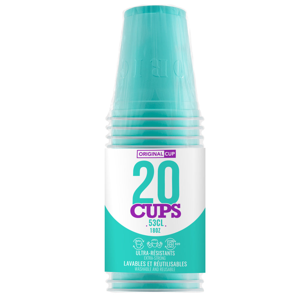 20 Gobelets Turquoises 53cl