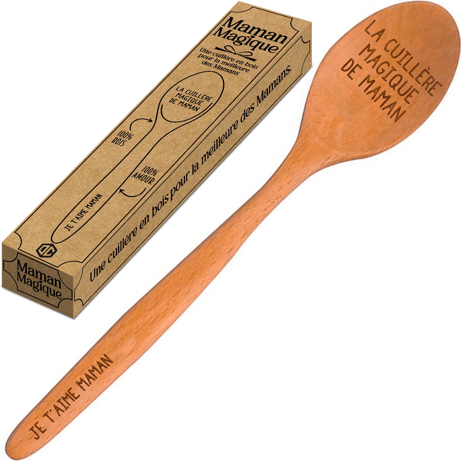 Cuillère en Bois - Je t'aime Maman