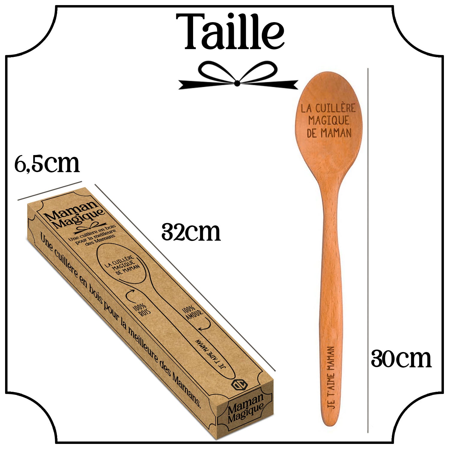 Cuillère en Bois - Je t'aime Maman