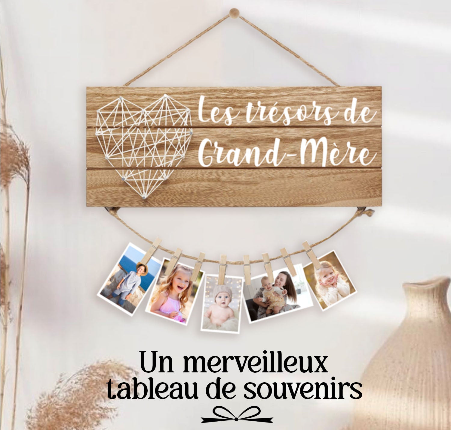 Porte-Photos en Bois – Les trésors de Grand-Mère