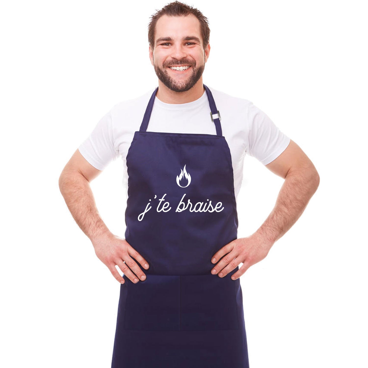 Tablier de Cuisine Humoristique - J'te braise