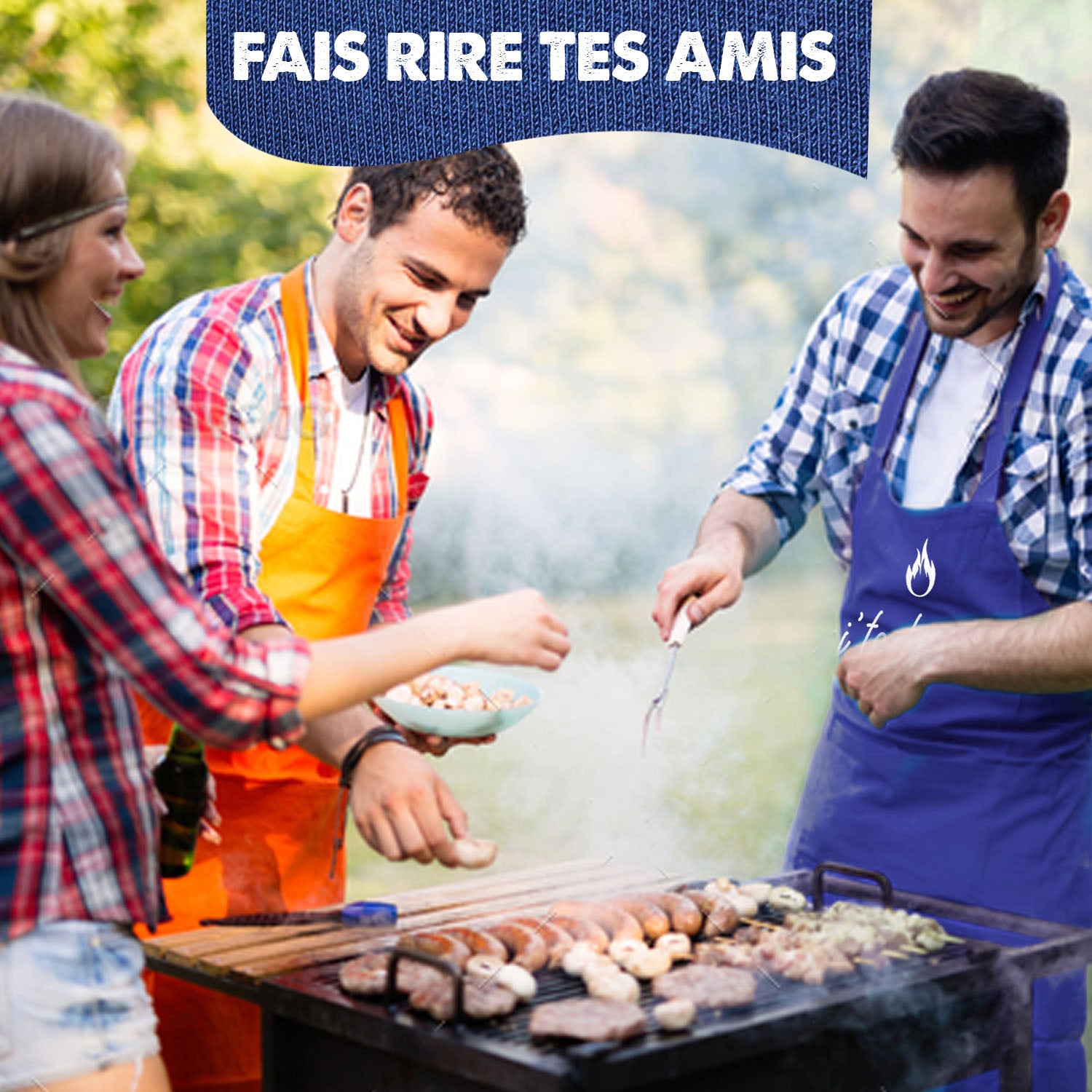 Tablier de Cuisine Humoristique - J'te braise