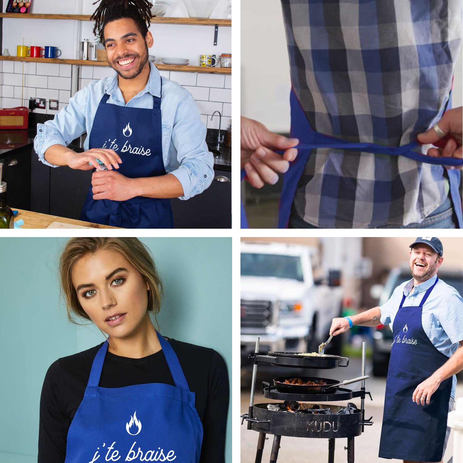 Tablier de Cuisine Humoristique - J'te braise