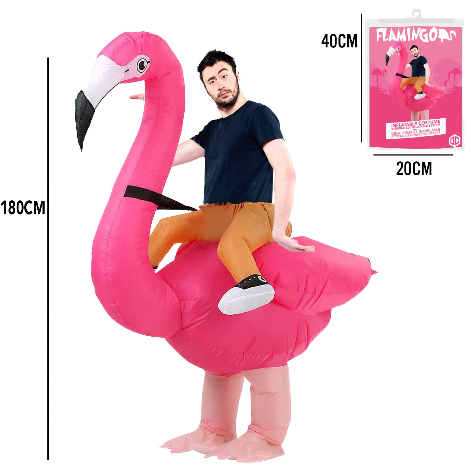 Costume Gonflable Adulte – Flamant Rose 2