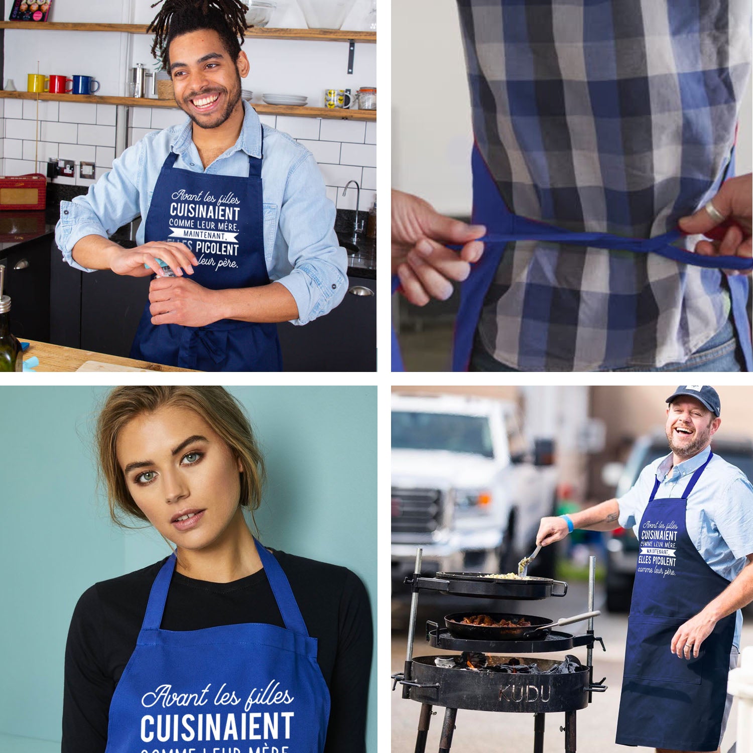 Tablier de Cuisine Humoristique - Avant les filles cuisinaient comme leur mère