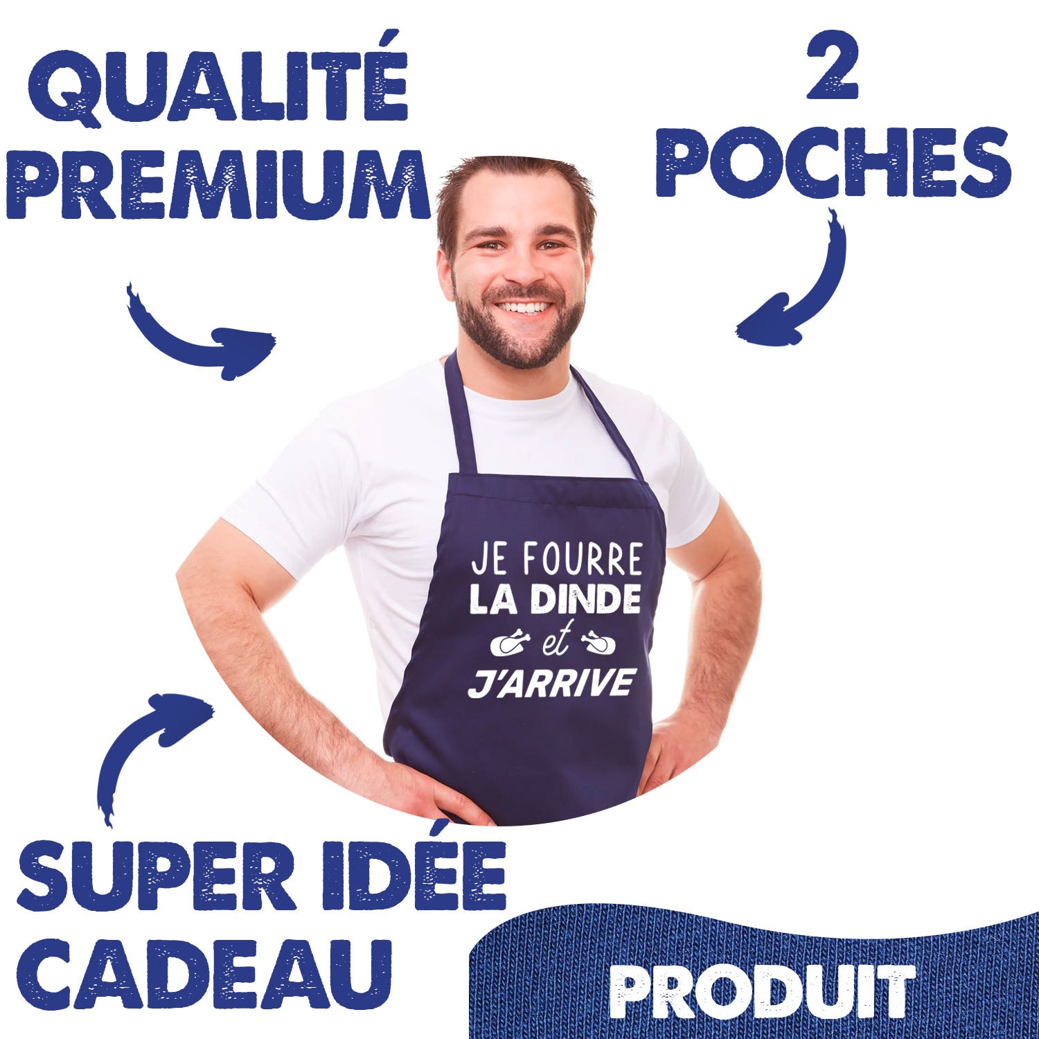 Tablier de Cuisine Humoristique - Je fourre la dinde