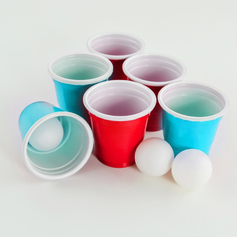 100 Shooters en Plastique Rouges & Bleus Réutilisables 4cl