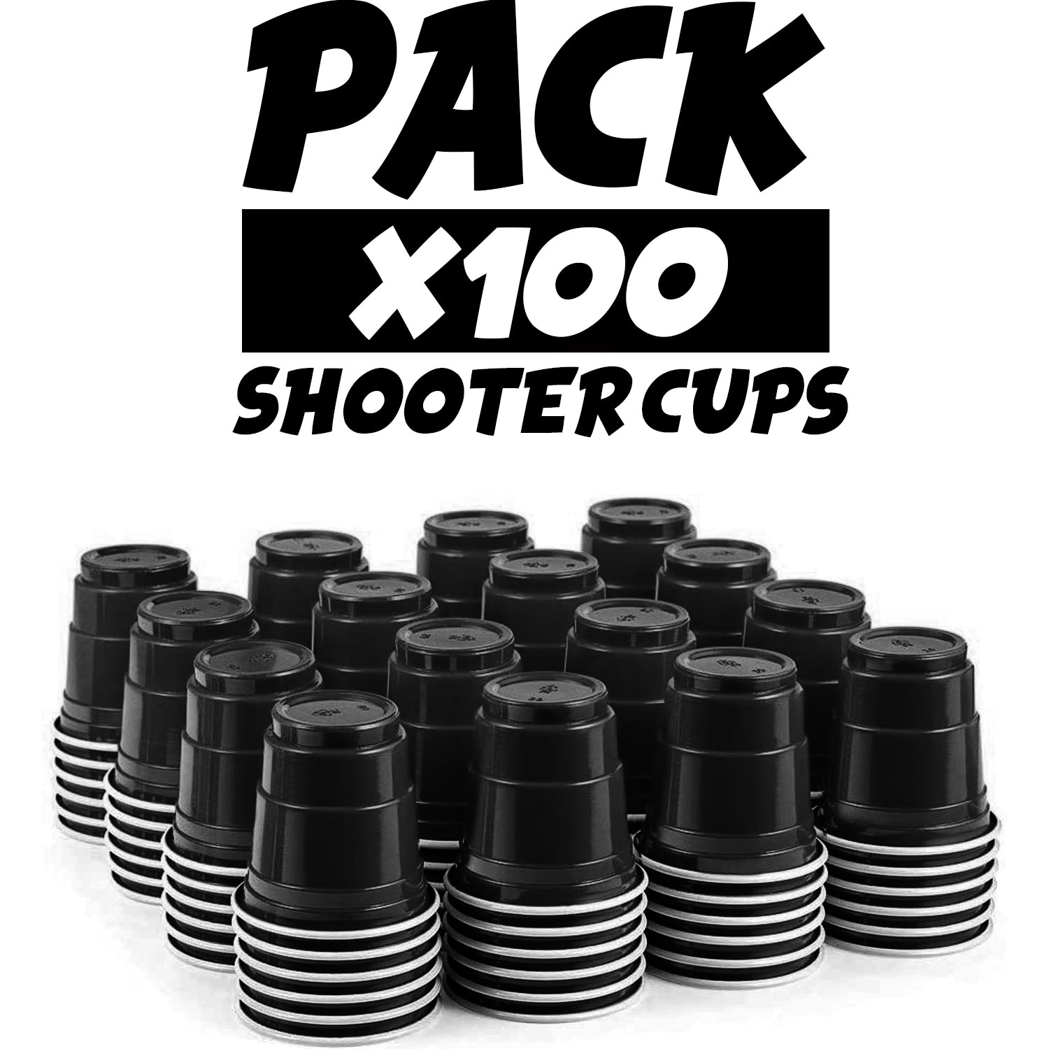 100 Shooters Noirs 4cl