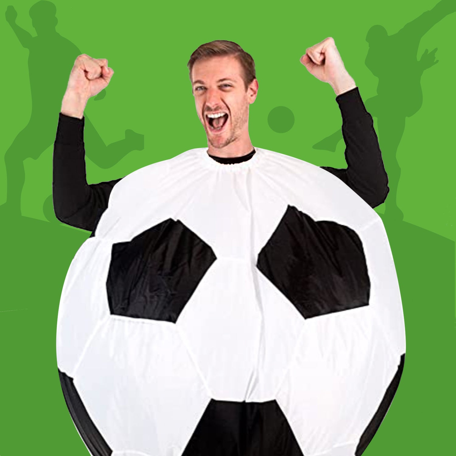 Costume Gonflable Adulte En Forme De Ballon De Football - Pour Fêtes, Anniversaires, Spectacles - Taille 150-190 Cm - 3