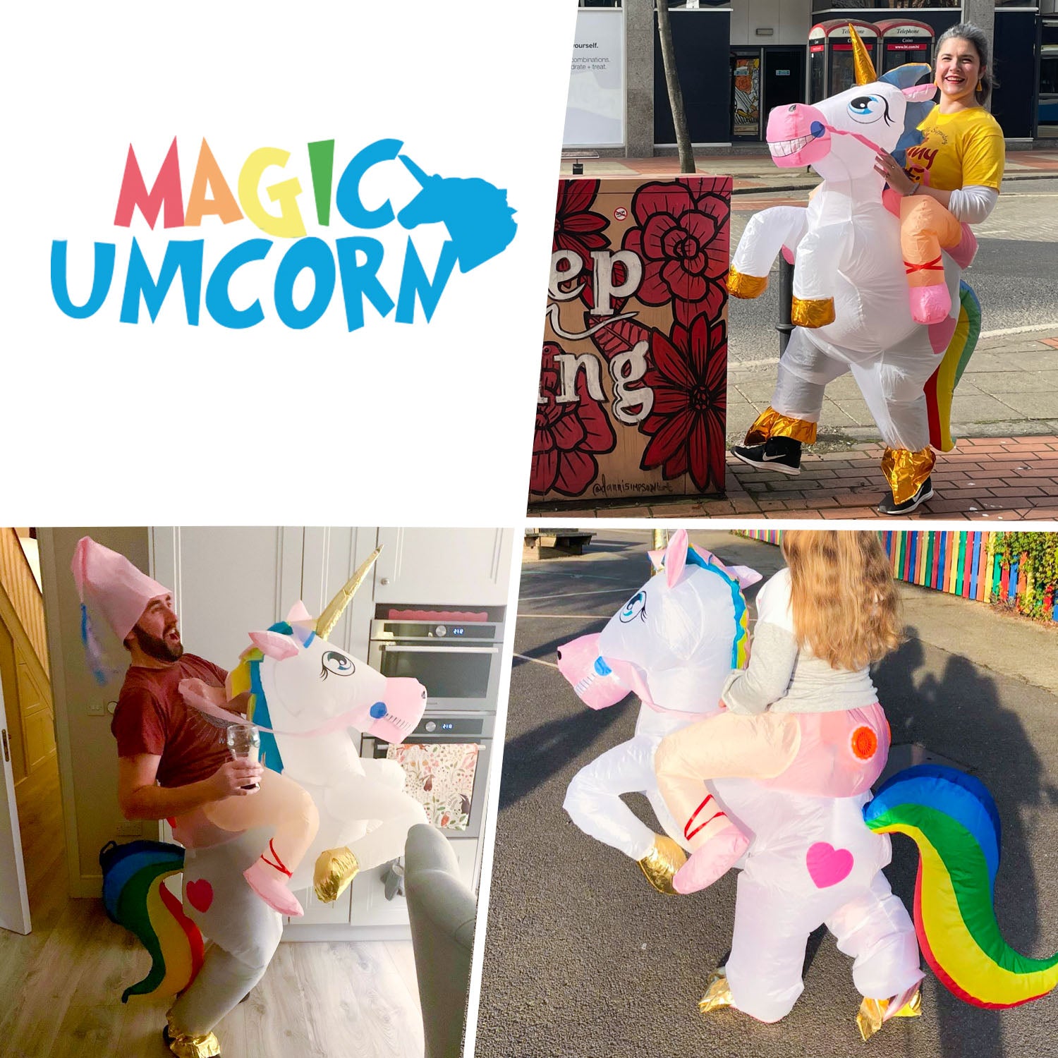 Costume Gonflable Adulte – Licorne Magique