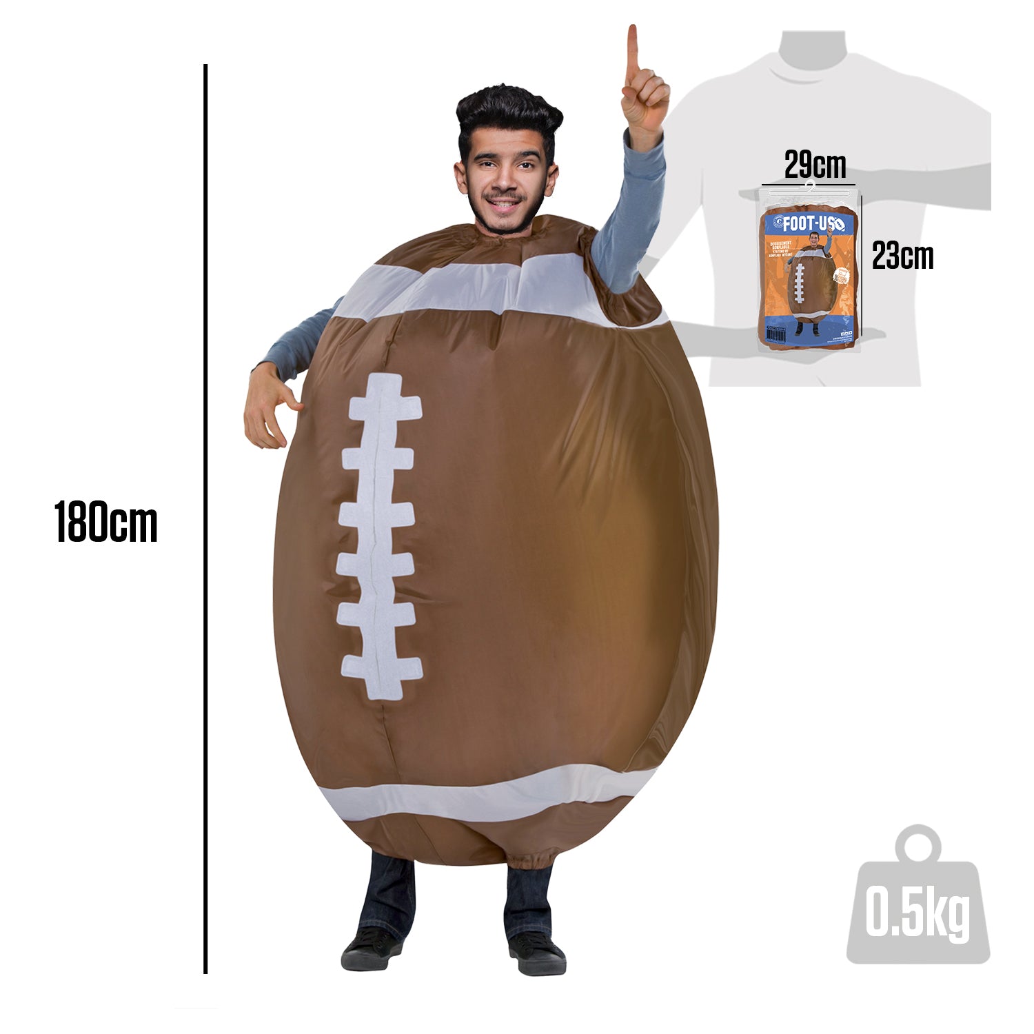 Costume Gonflable Adulte – Ballon de Foot US