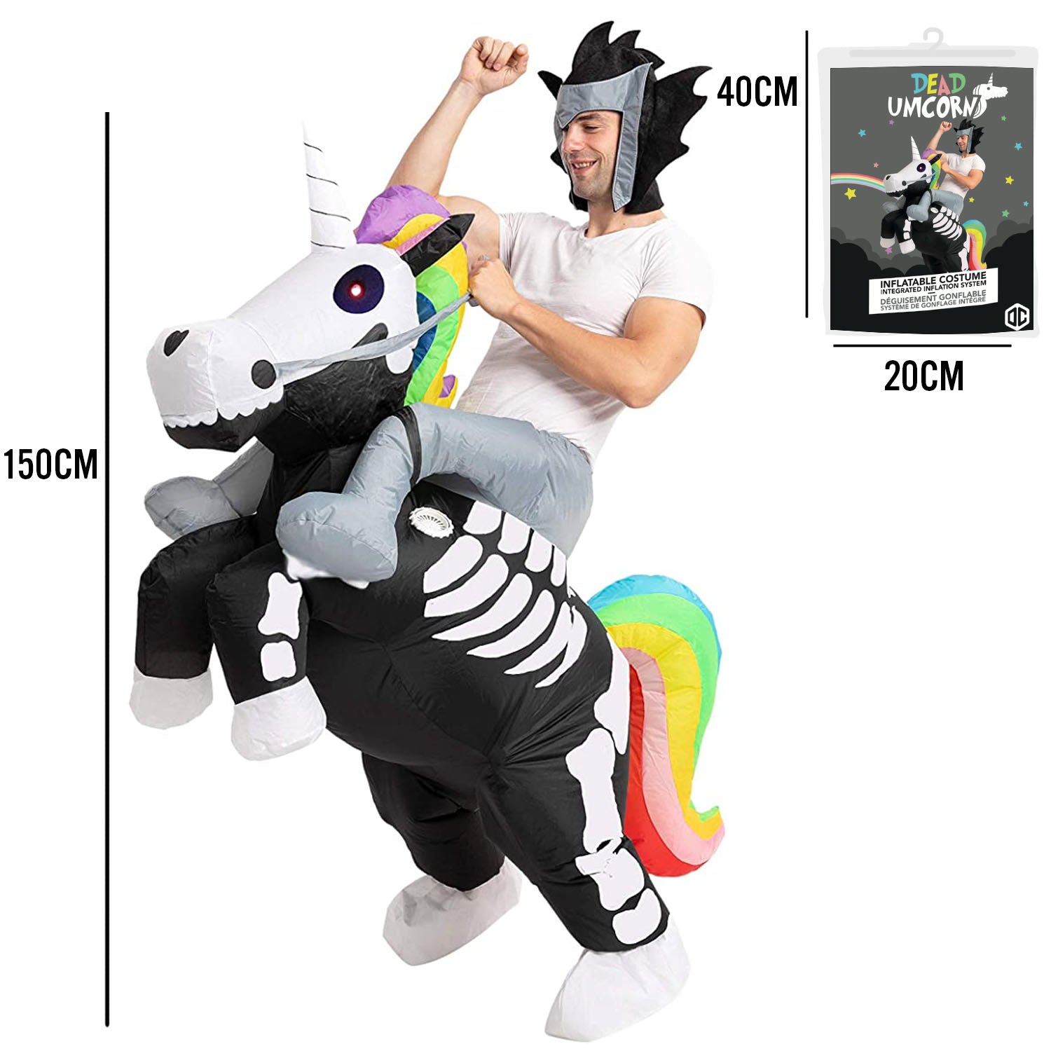 Costume Gonflable Adulte – Squelette Licorne