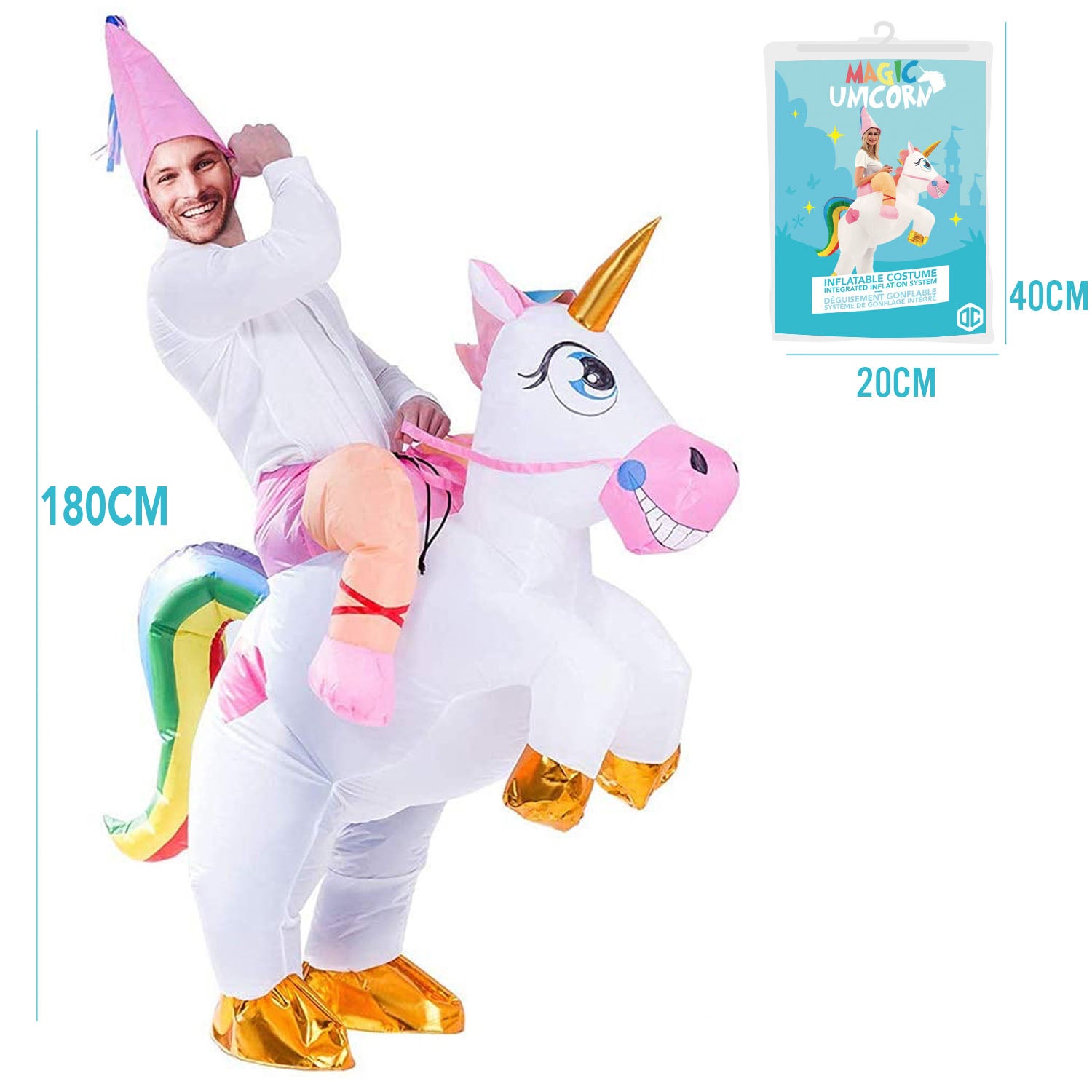 Costume Gonflable Adulte – Licorne Magique