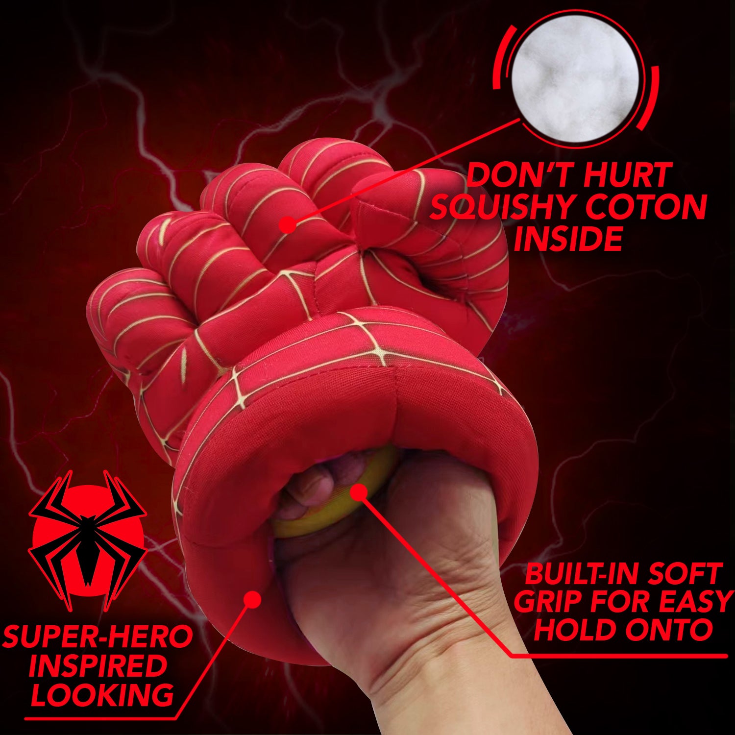 Paire de Gants de Boxe Géants Spider