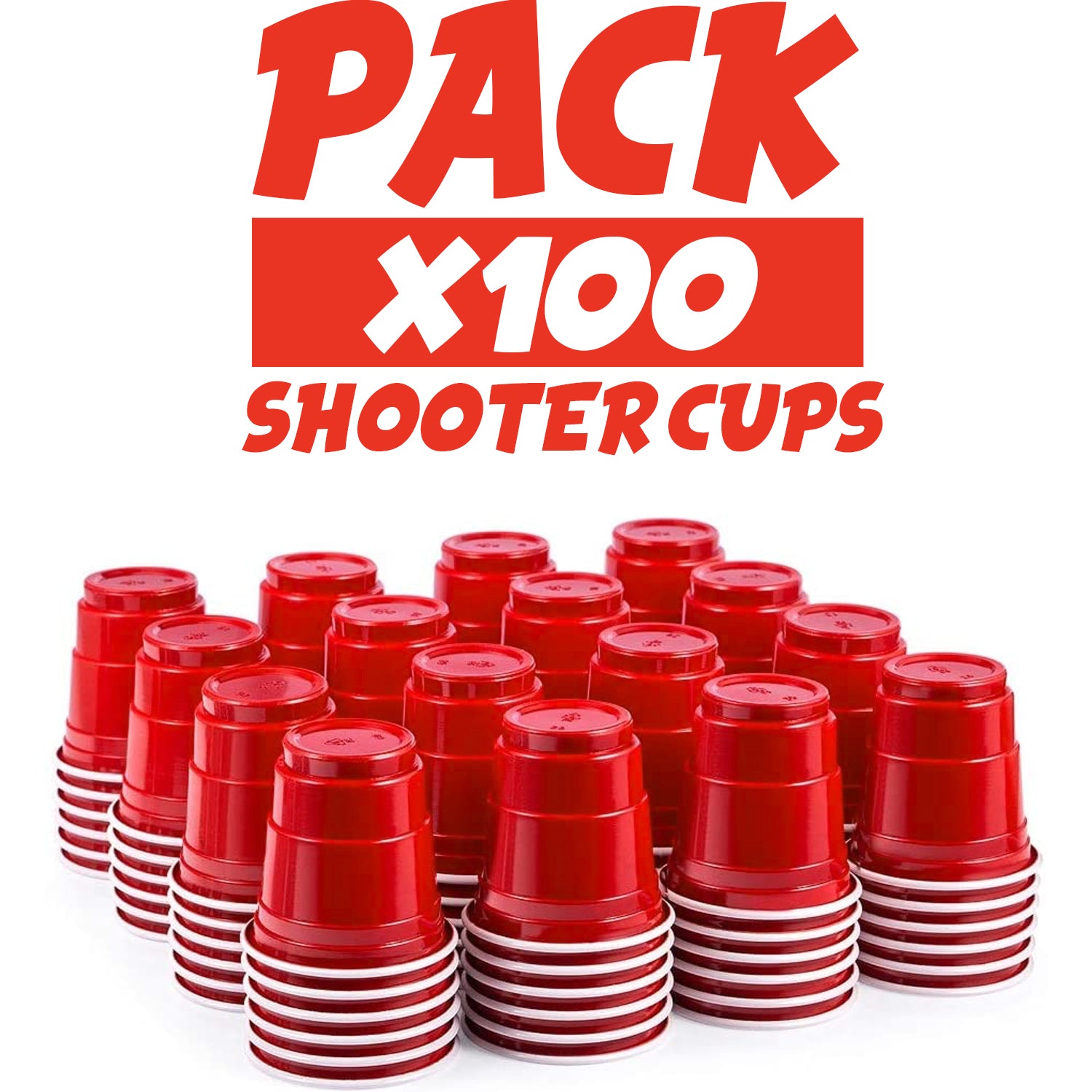 100 Shooters Rouges 4cl