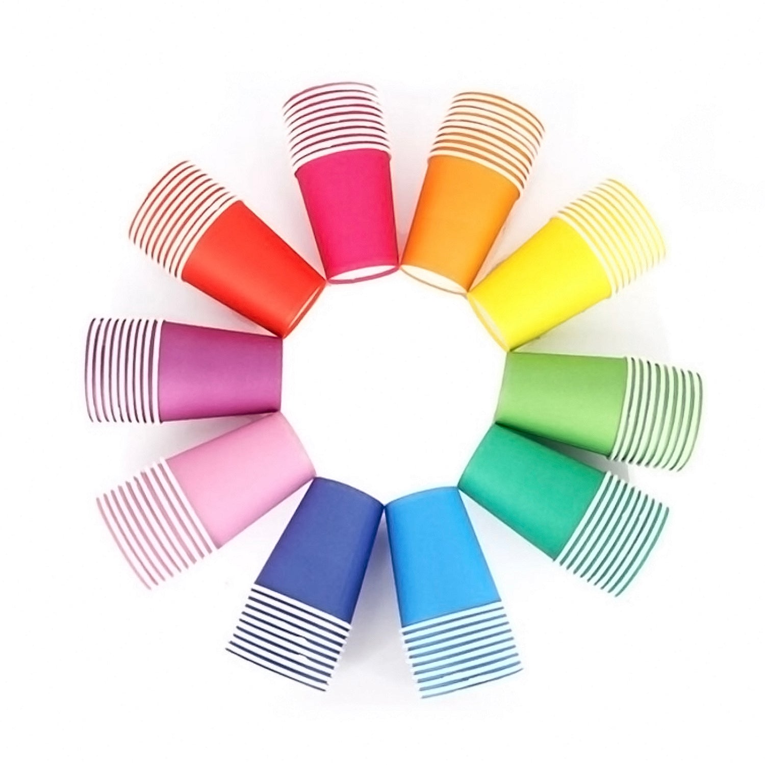 20 Paper Cups Roses 53cl