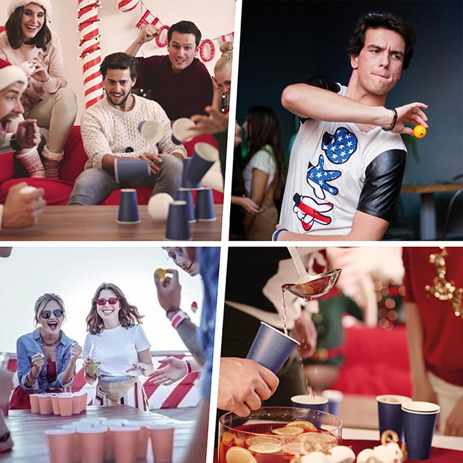 20 Paper Cups Roses Pastel 53cl