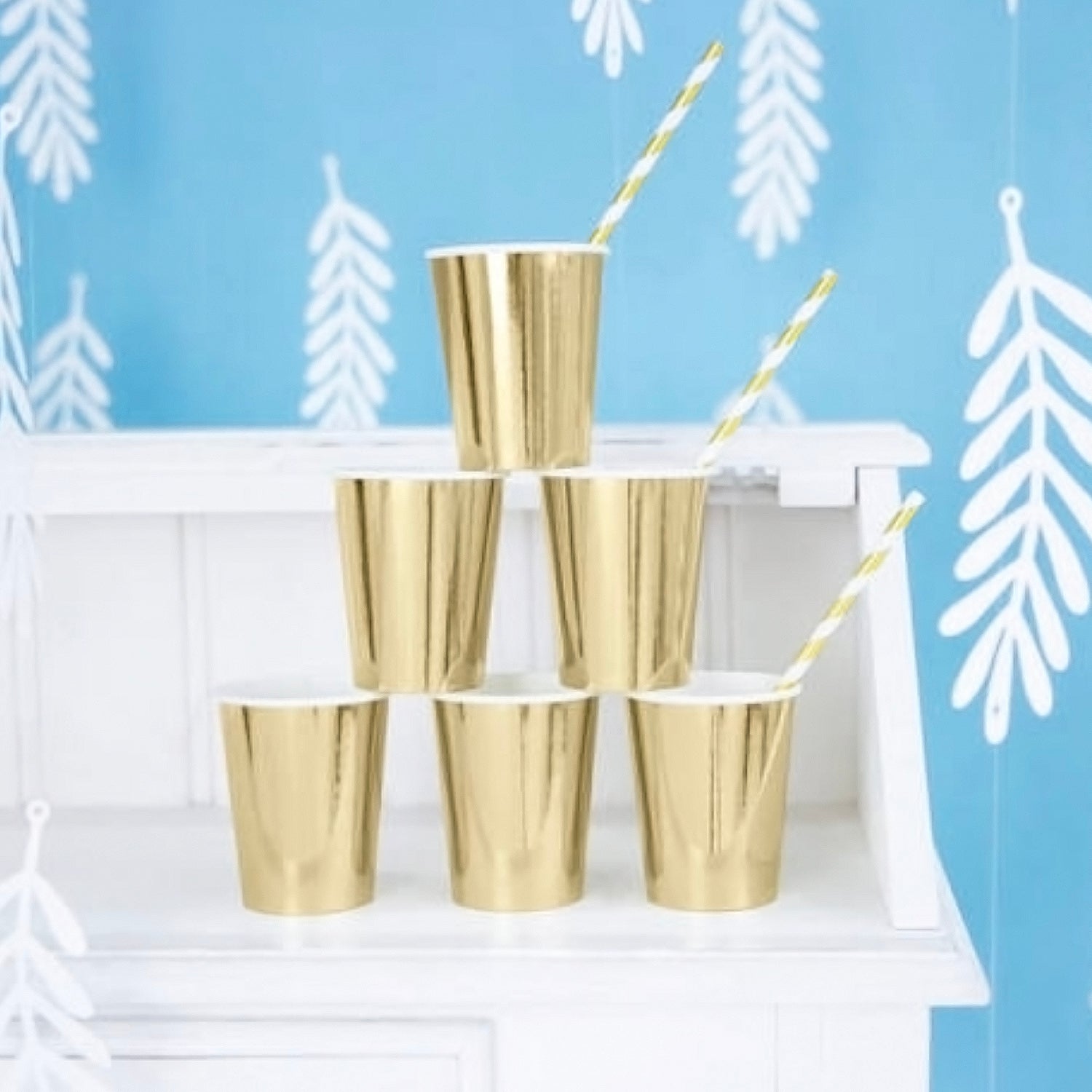 20 Paper Cups Dorés 53cl