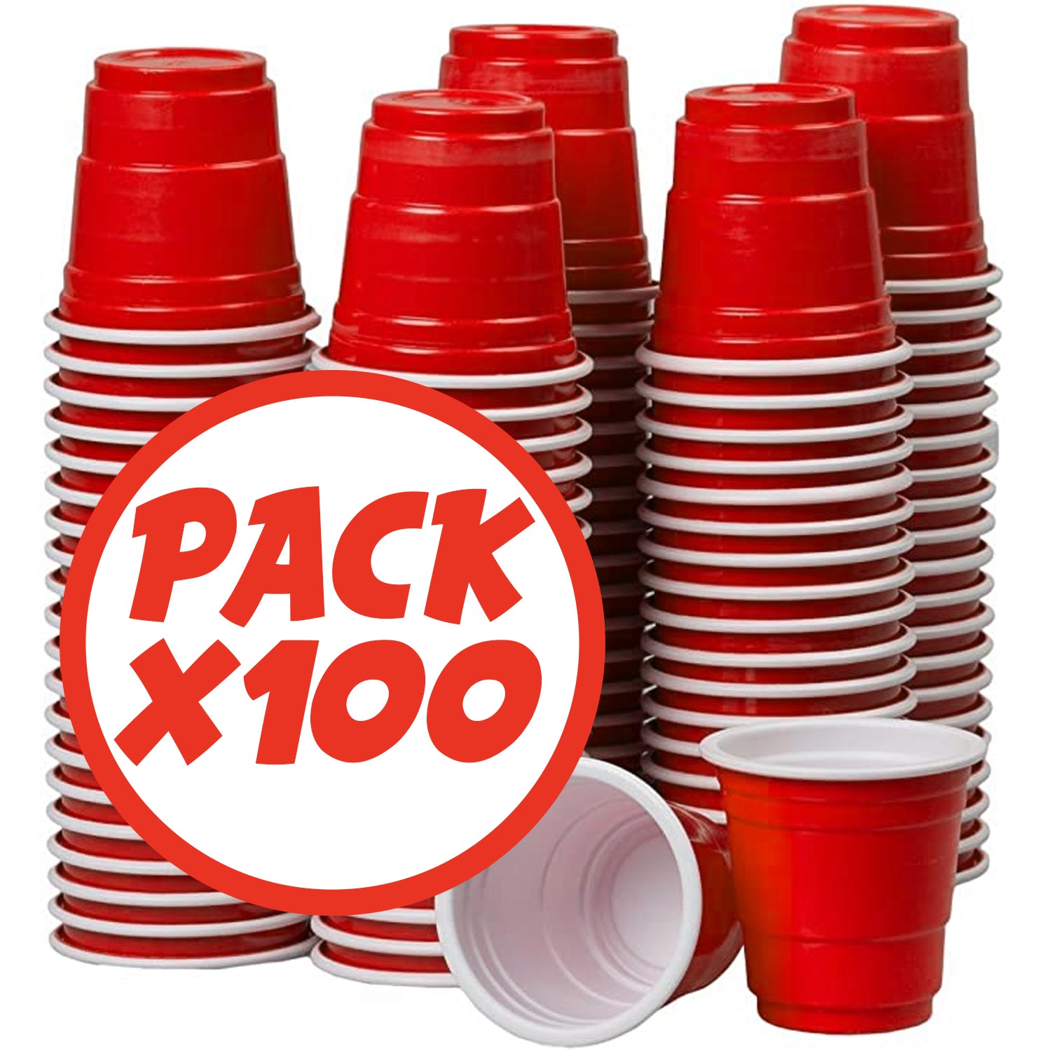 100 Shooters Rouges 4cl
