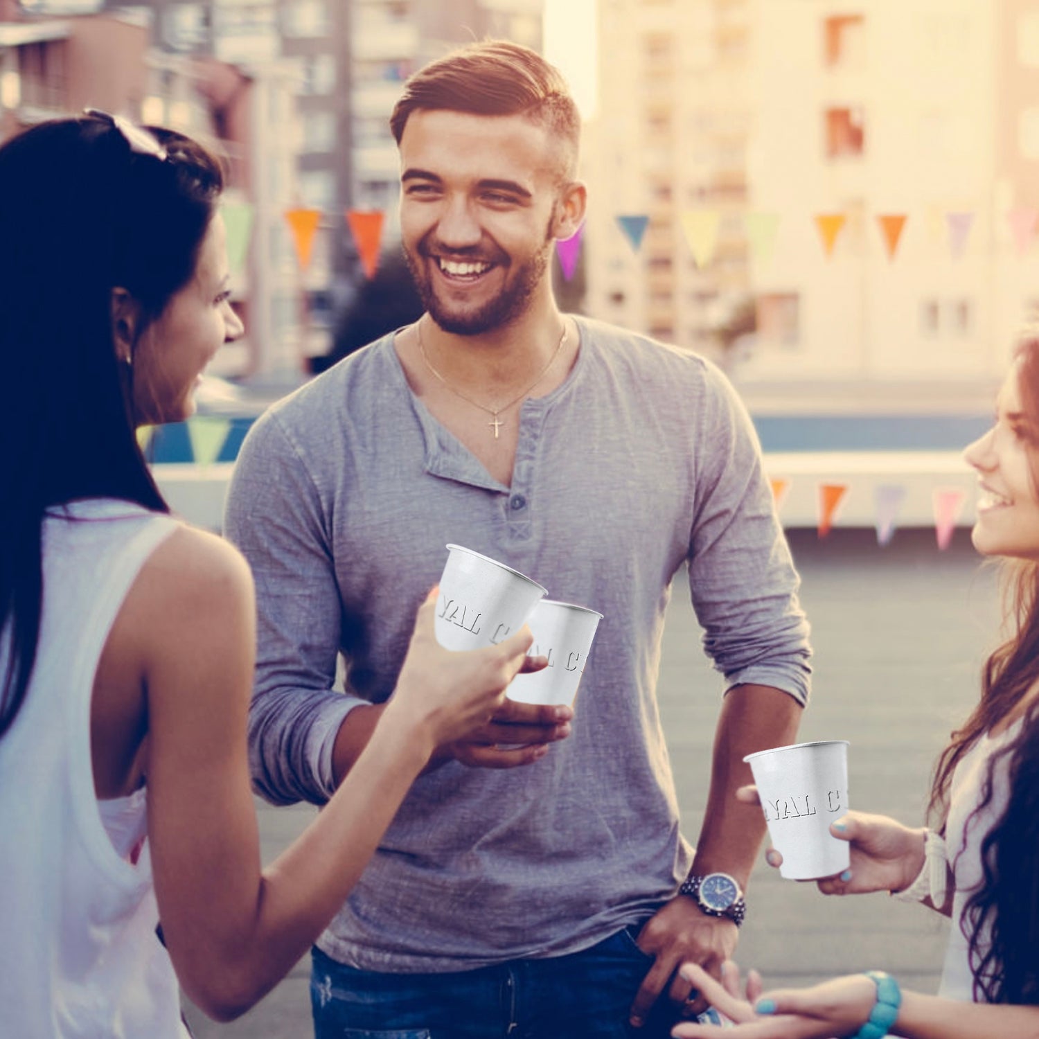 20 Paper Cups Blancs 53cl