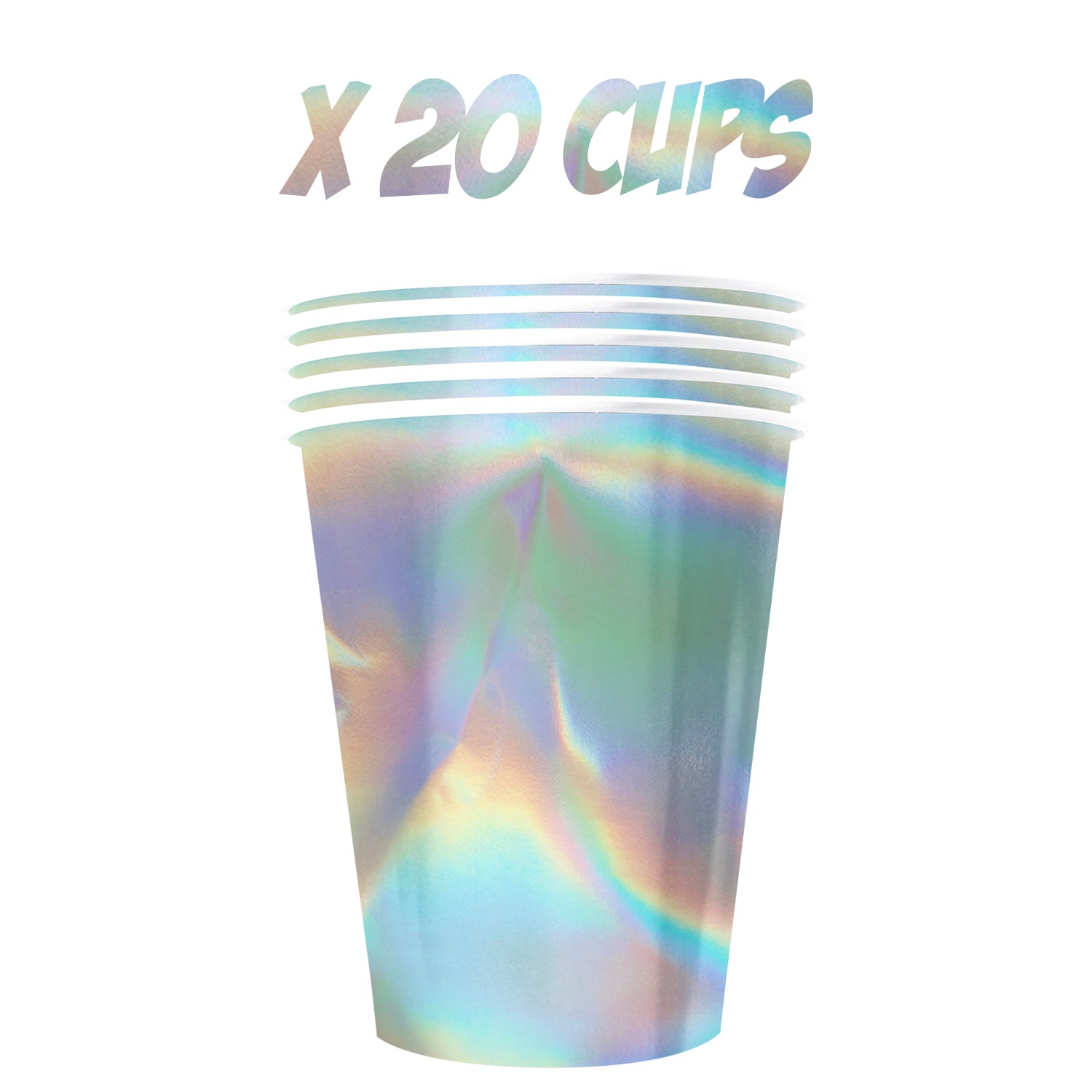20 Paper Cups Rainbow 53cl
